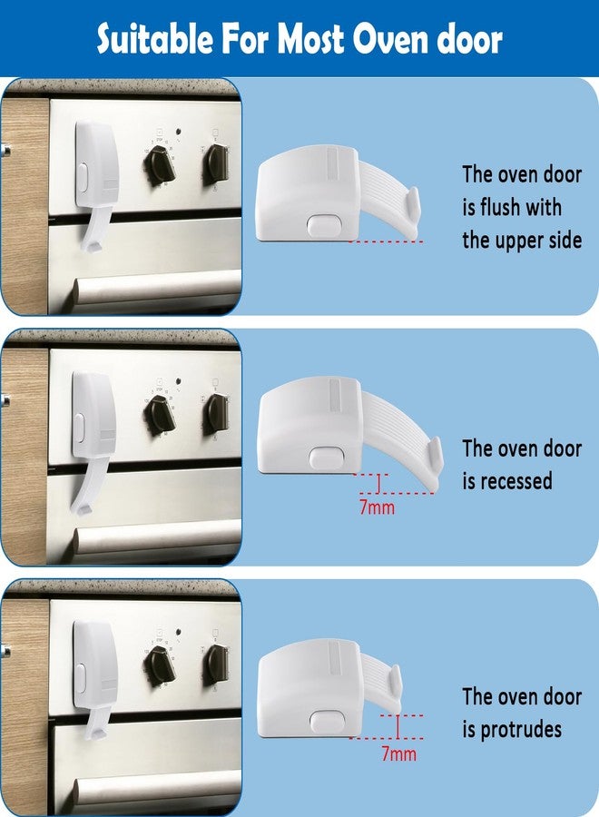 Windspeed 1.8x3.1 Inch Childproof Oven Door Lock 2 Pack Updated Oven Front Lock Child Safety Oven Lock Baby Proofing - Image 4